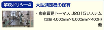 解決ポリシー4 大型測定機の保有